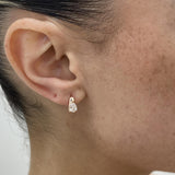 Diamond Hoop Earrings 0.8 ct Rose Gold