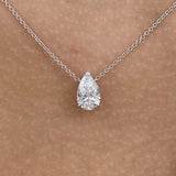 Diamond Pendant Necklace 1.5 ct White Gold