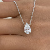 Diamond Pendant Necklace 1.5 ct White Gold
