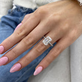 Giselle Engagement Ring 4.50 Carat White Gold