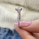Solitaire with pave Band