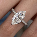 Zinnia Engagement Ring 3.60 Carat White Gold