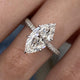 Zinnia Engagement Ring 3.60 Carat White Gold