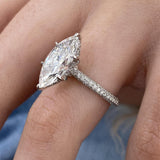 Zinnia Engagement Ring 3.60 Carat White Gold