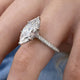 Zinnia Engagement Ring 3.60 Carat White Gold
