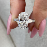 Maristella Engagement Ring 6.20 Carat White Gold