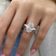 Maristella Engagement Ring 6.20 Carat White Gold