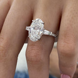 Maristella Engagement Ring 6.20 Carat White Gold