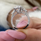 Maristella Engagement Ring 6.20 Carat White Gold
