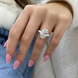 Maristella Engagement Ring 6.20 Carat White Gold