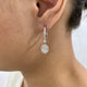 Diamond Dangle Earrings 2.2 ct White Gold