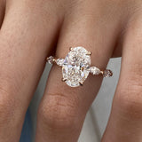 Lyric Engagement Ring 3.70 Carat Rose Gold
