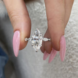 Opaline Engagement Ring 3.15 Carat White Gold