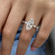 Opaline Engagement Ring 3.15 Carat White Gold