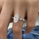 Opaline Engagement Ring 3.15 Carat White Gold