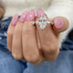 Opaline Engagement Ring 3.15 Carat White Gold