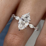 Opaline Engagement Ring 3.15 Carat White Gold