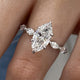 Opaline Engagement Ring 3.15 Carat White Gold