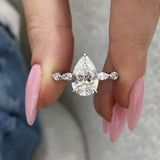 Custom-Selena Engagement Ring 3.70 Carat 18k White Gold