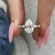 Custom-Selena Engagement Ring 3.70 Carat 18k White Gold