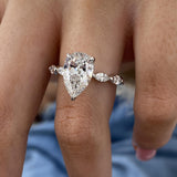 Custom-Selena Engagement Ring 3.70 Carat 18k White Gold
