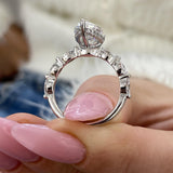 Custom-Selena Engagement Ring 3.70 Carat 18k White Gold
