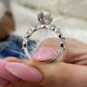 Custom-Selena Engagement Ring 3.70 Carat 18k White Gold