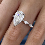 Valencia Engagement Ring 3.75 Carat White Gold