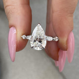 Valencia Engagement Ring 3.75 Carat White Gold