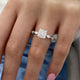 Saphira Engagement Ring 2.65 Carat White Gold