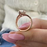 Aurelia Engagement Ring 3.70 Carat Rose Gold