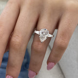 Elowen Engagement Ring 4.20 Carat White Gold
