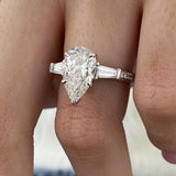 Elowen Engagement Ring 4.20 Carat White Gold