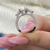 Elowen Engagement Ring 4.20 Carat White Gold