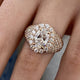 Diamond Dome Ring 3.70 ct TCW, Rose Gold