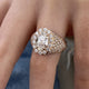 Diamond Dome Ring 3.70 ct TCW, Rose Gold