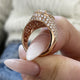 Diamond Dome Ring 3.70 ct TCW, Rose Gold