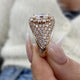 Diamond Dome Ring 3.70 ct TCW, Rose Gold