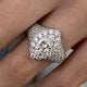 Diamond Dome Ring 3.15 ct TCW, White Gold