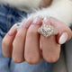 Diamond Dome Ring 3.85 ct TCW, Rose Gold