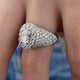Diamond Dome Ring 3.20 ct TCW, White Gold