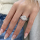 Diamond Dome Ring 3.20 ct TCW, White Gold