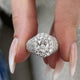 Diamond Dome Ring 3.20 ct TCW, White Gold