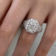 Diamond Dome Ring 4.35 ct TCW, White Gold