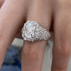 Diamond Dome Ring 4.35 ct TCW, White Gold