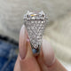 Diamond Dome Ring 4.35 ct TCW, White Gold