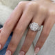 Diamond Dome Ring 4.35 ct TCW, White Gold