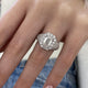 Diamond Dome Ring 4.25 ct TCW, White Gold