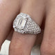 Diamond Dome Ring 4.25 ct TCW, White Gold