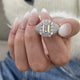 Diamond Dome Ring 4.25 ct TCW, White Gold